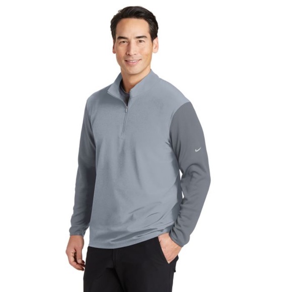 Nike Golf Dri Fit Gray 1/2 Zip Stretch Jacket - Picture 1 of 15